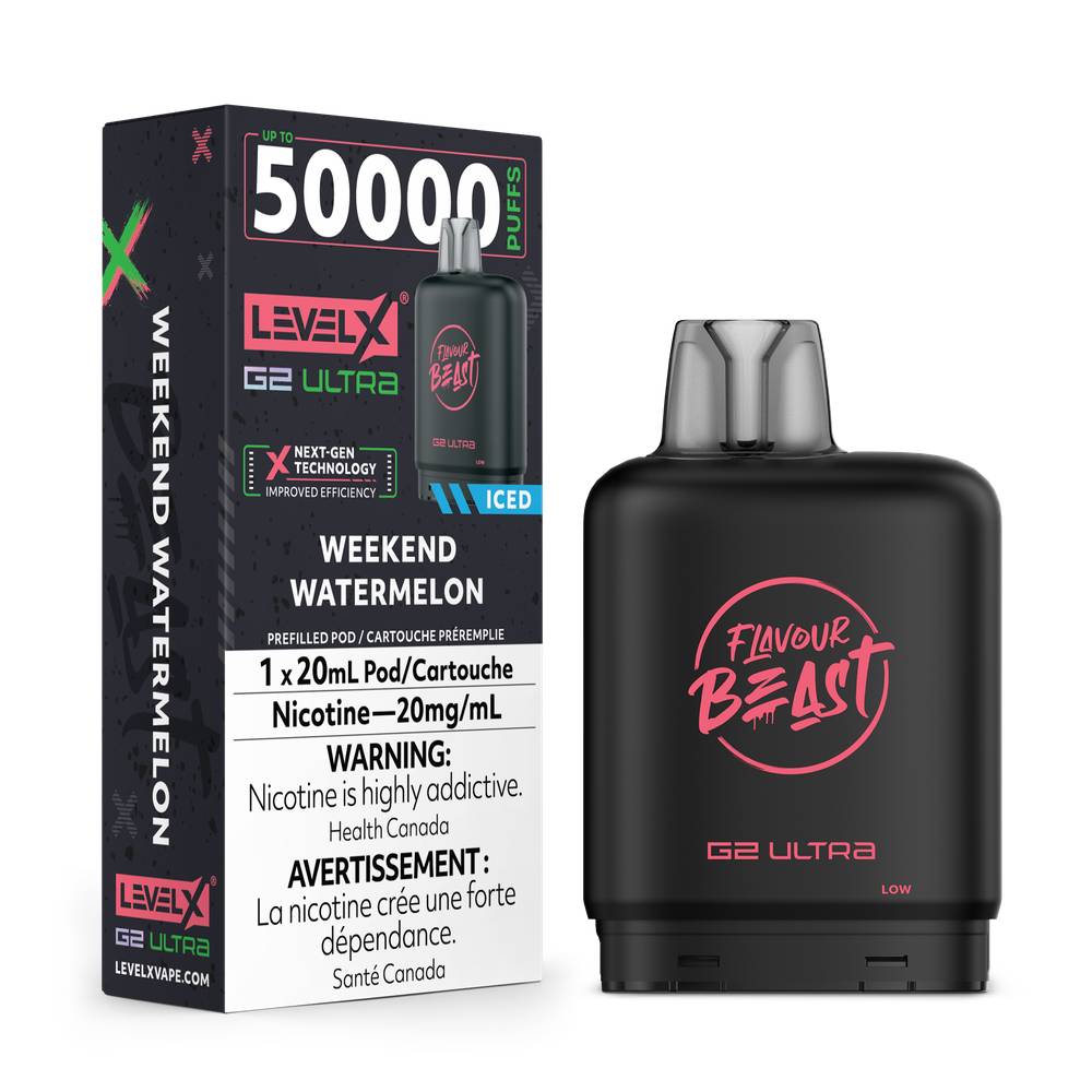 Flavour Beast LEVEL X G2 Ultra 50K Pod - Weekend Watermelon 20mg